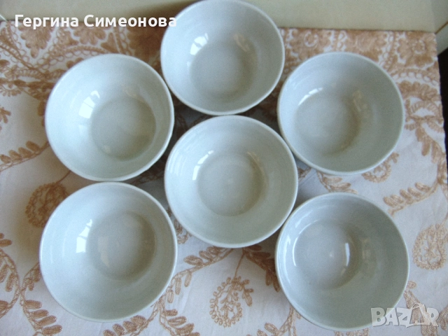 Шест купички стар български порцелан, снимка 3 - Чинии - 52775394
