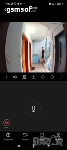WiFi камера за шпионка на врата с вградено нощно виждане V380 app, снимка 5 - IP камери - 47748033