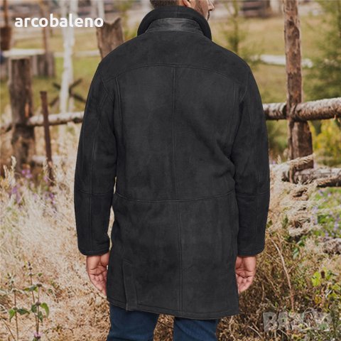 Мъжко палто с топла подплата със средна дължина и цип, 4цвята, снимка 9 - Палта - 43331029