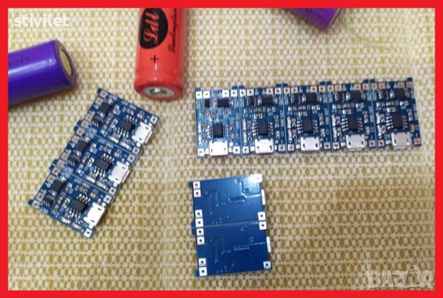 Контролер Литиева батерия Модул зареждане Платка за 5V 1A 18650 TP4056 micro USB +Кутия за  батерии , снимка 16 - Друга електроника - 39460955