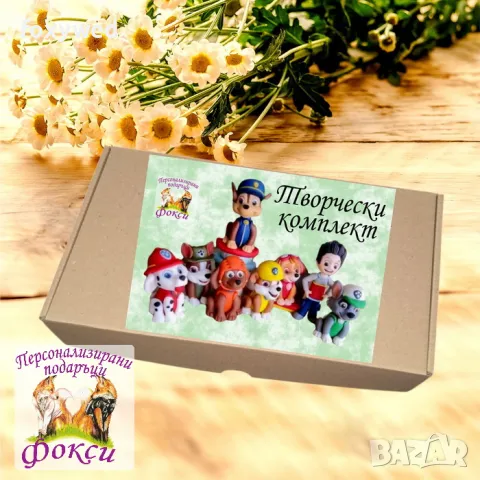 Комплект керамични фигурки с бои за оцветяване, снимка 6 - Други - 48302421