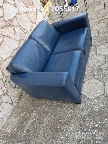 Диван двойка #естествена кожа , снимка 1