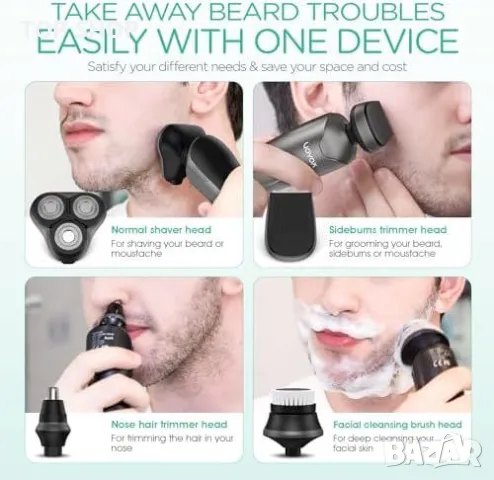 Нова Ротационна Самобръсначка VOYOR TX410 Мокро и Сухо Бръснене мъже, снимка 4 - Електрически самобръсначки - 49251719