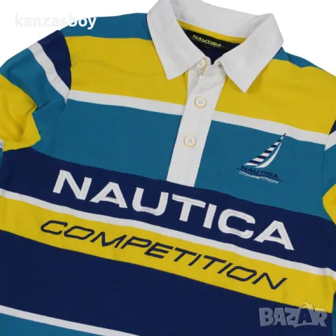 nautica competition striped rugby shirt - страхотна мъжка блуза КАТО НОВА L, снимка 2 - Блузи - 47513817