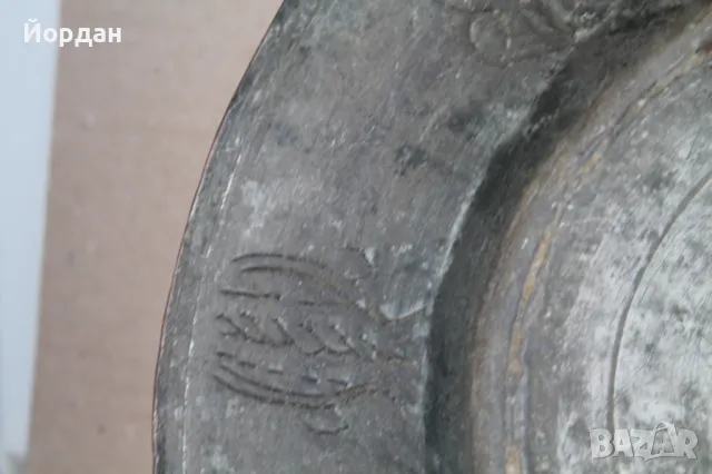 Стара медна чиния от ''Османската империя'', снимка 4 - Антикварни и старинни предмети - 48619487
