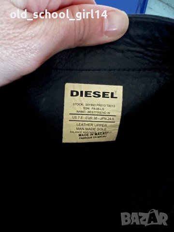 Дамски ботуши Diesel естествена кожа, снимка 3 - Дамски ботуши - 38840928