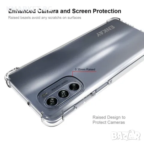 Motorola Moto G62 5G ENKAY Силиконов Калъф и Протектор, снимка 3 - Калъфи, кейсове - 49010325