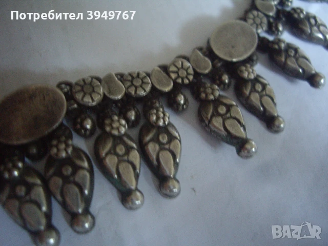 Стара ммасивна сребърнна огърлица., снимка 3 - Колиета, медальони, синджири - 50835289