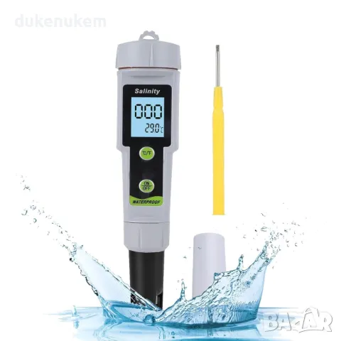 НОВ! Дигитален тестер за соленост и Т, за аквариуми, басейни, вода, снимка 6 - Друга електроника - 49842452
