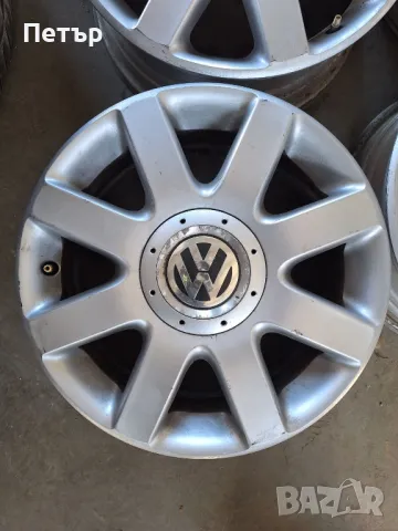 ОРИГИНАЛНИ АЛУМИНИЕВИ ДЖАНТИ ФОЛКСВАГЕН -5x112х57.1-16цола, снимка 5 - Гуми и джанти - 49401739