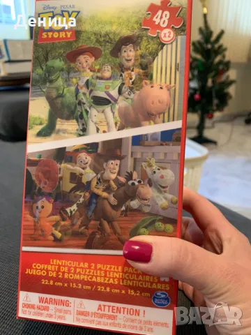 Комплект пъзели: Дървен на 3 нива плюс 2 броя пъзели "Toy Story", снимка 2 - Игри и пъзели - 49356737