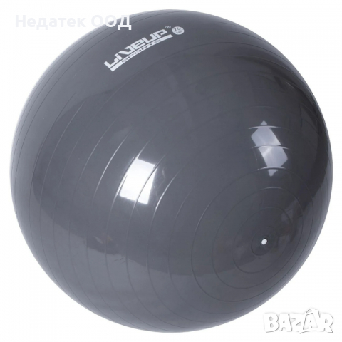 Фитнес топка LiveUp, 75 см, сив, снимка 1 - Спортна екипировка - 36556797