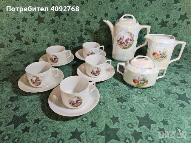 Фин порцеланов сервиз кафе/чай от Чехословакия