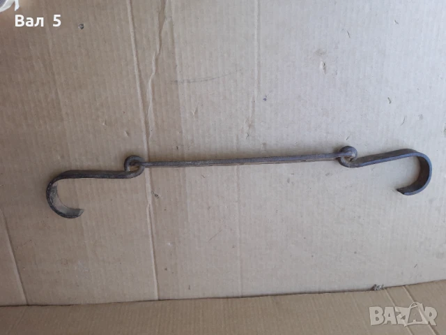 Стара верига за огнище от ковано желязо , здрава, снимка 1