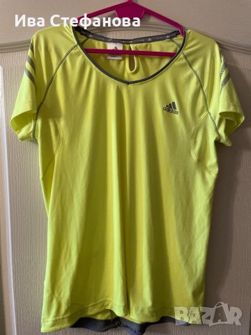 Нова оригинална тениска блуза Adidas  Адидас неоново зелено сигнално жълто , снимка 4 - Тениски - 36748163