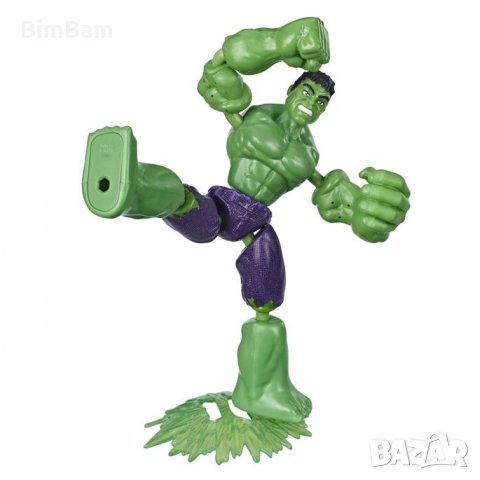 Разтягаща фигурка HULK - ХЪЛК - Bend & Flex / MARVEL AVENGERS / Hasbro - 15 cm, снимка 2 - Фигурки - 35443754