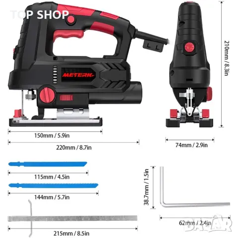 Прободен трион Meterk 800 W 6,7 Amp 3000 SPM с лазер, снимка 15 - Гедорета - 48494708