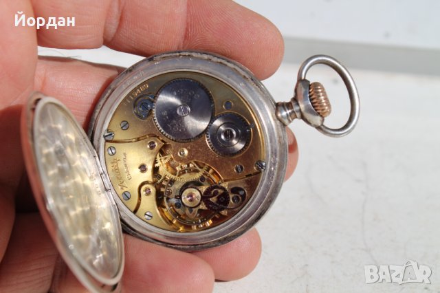 Швейцарски джобен сребърен часовник ''Zenith'' 52 мм, снимка 8 - Антикварни и старинни предмети - 38333626