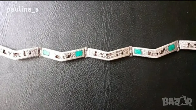 Два различни броя / Винтидж / Стара сребърна гривна / проба 925 и 950 , снимка 16 - Гривни - 34973978