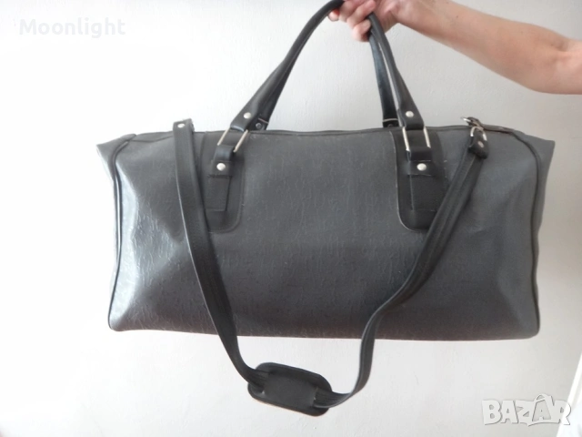 Антики - 2 големи ретро кожени сака / пътни чанти винтидж, снимка 16 - Сакове - 53232729