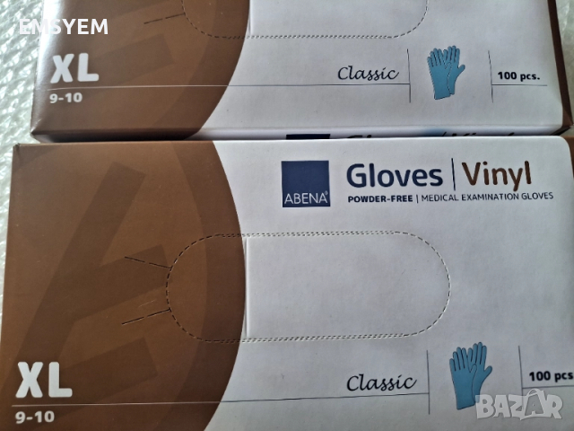 ВИНИЛОВИ ръкавици сини,еднократни, без талк - XL, снимка 3 - Друго оборудване - 51700481