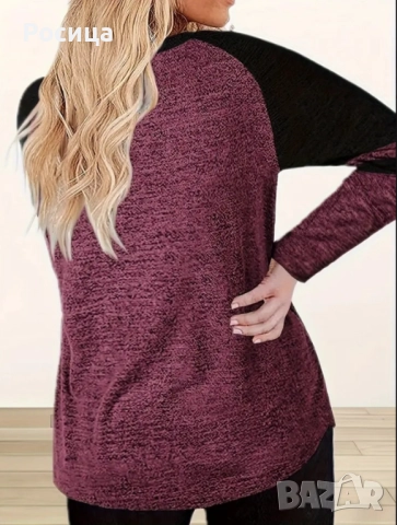 Дамска блуза с дълъг ръкав размер 3ХЛ нова има разтегливост., снимка 2 - Блузи с дълъг ръкав и пуловери - 52337584