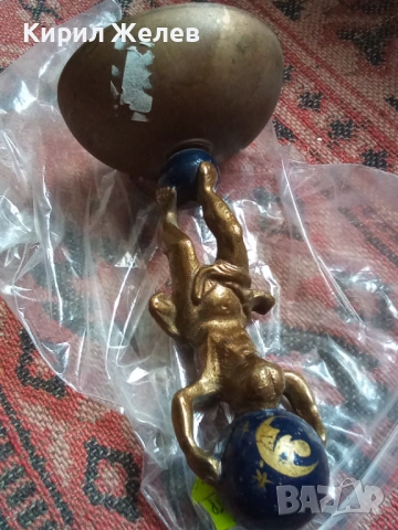 Бронзова статуетка атлас настройка на стенен часовник 50706, снимка 15 - Антикварни и старинни предмети - 53393088