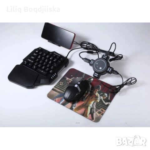 Геймърска мишка и клавиатура за телефон, смартфон, таблет, комплект VIDGES адаптер за PUBG COD mobil, снимка 5 - Клавиатури и мишки - 43714007
