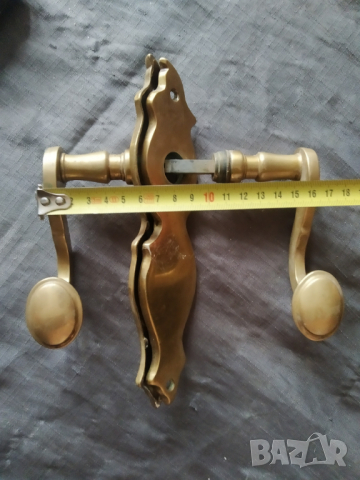 барокови дръжки за врата с шилд-комплект, снимка 2 - Антикварни и старинни предмети - 36397180