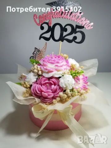 Букет от соев восък, снимка 4 - Други - 49778456