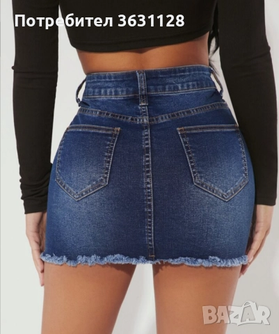 Дънкова пола , снимка 2 - Поли - 52443311