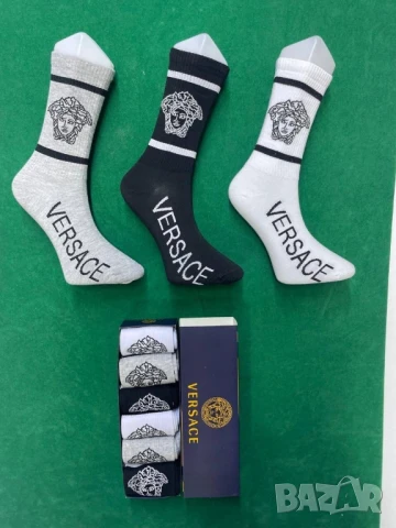 чорапи в кутия hermes burberry polo versace gucci adidas , снимка 5 - Дамски чорапи - 50684811