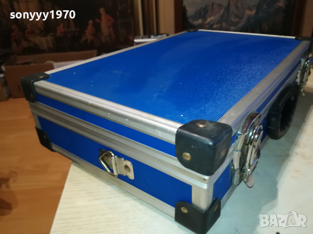 АЛУМИНИЕВ КУФАР-СИН МАРКОВ ЗА АУДИО ИЛИ ДРУГО 2303242042, снимка 4 - Антикварни и старинни предмети - 44913824