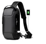 Мъжка чанта за през рамо Crossbody с USB зареждане, водоустойчива и с противокраден джоб, снимка 1