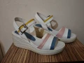 Естествена кожа Дамски сандали н платформа 38 размер цветни, снимка 3