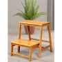 Сгъваема бамбукова табуретка, стълба с 2 стъпала COSTWAY, снимка 1