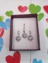Сребърен комплект колие и обици , снимка 3