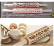 Дървена точилка, с релефни шарки за бисквитки, тесто, фондан Великден, снимка 5