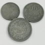стари монети 5, 10 и 20 стотинки от 1917 г, снимка 1