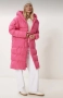 Дамско Дълго Розово Зимно Яке Със Силиконов Пълнеж И Качулка Код S10, снимка 2