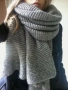 Луксозен плетен шал - тежък, еластичен, стилен, снимка 1