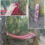 2230 Градински хамак от плат хамак люлка за къмпинг градина 195x77cm, снимка 5