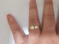 Златна халка единична бяло и жълто злато , снимка 12