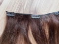 естествена коса на клипсове кестенява, снимка 1