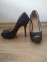 Продавам черни дамски обувки обувани са 2-3 пъти 37 номер с височина на тока 11см., снимка 1 - Дамски обувки на ток - 28228503
