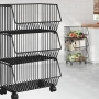 Практичен стелаж на колелца с 3 нива - компактно решение за кухня, антре и детска стая, снимка 3