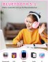Bluetooth 5.1 безжични детски слушалки сгъваеми,розови и лилави, снимка 5