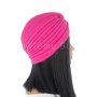 Тюрбан за коса едноцветен яркорозов, снимка 3