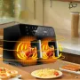 чисто нов Безмаслен двоен фритюрник, Air Fryer S DEPOT цифров дисплей, снимка 5