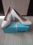 Дамски обувки-бели на ток/дебел ток, снимка 6